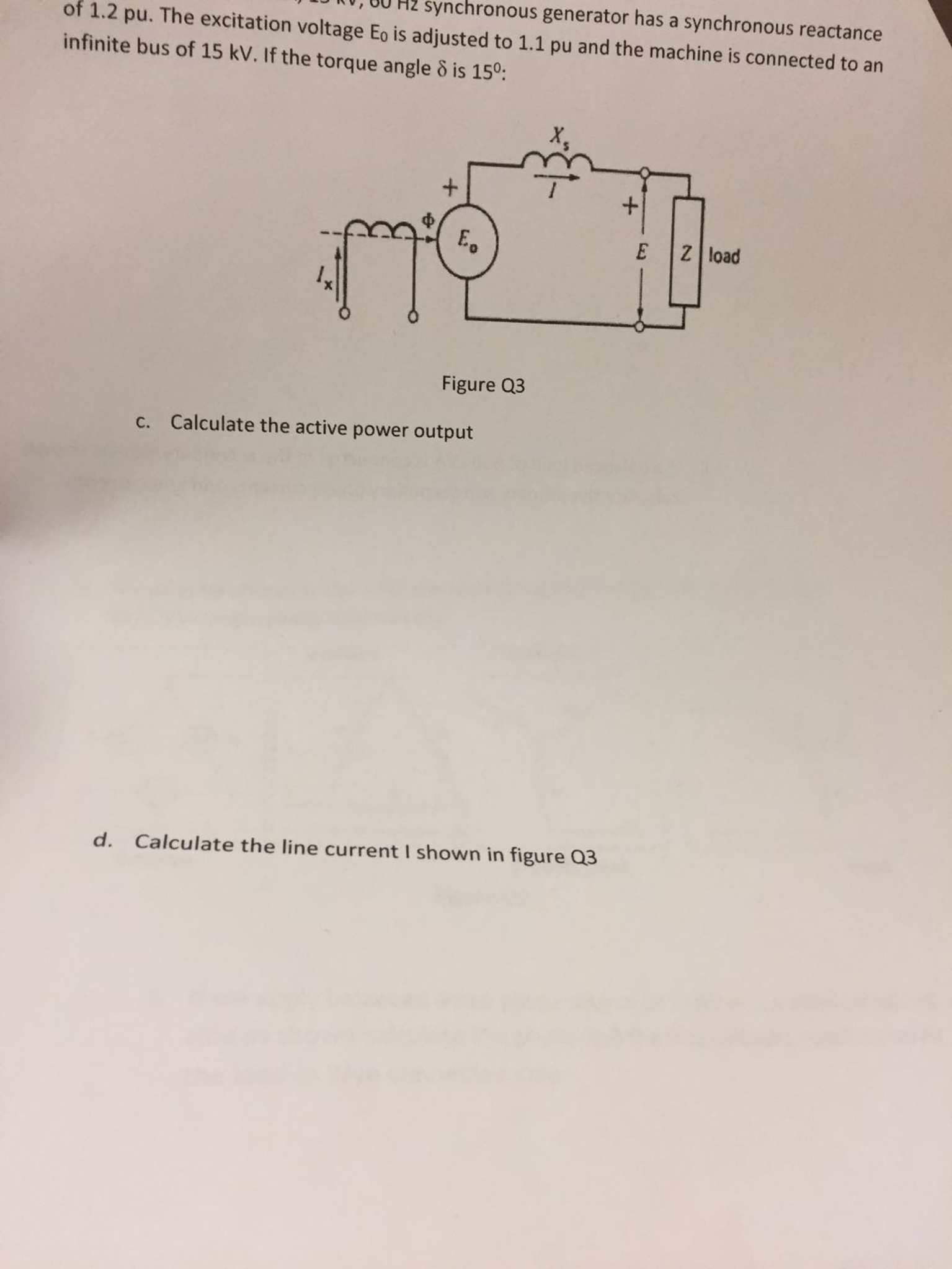 Solved 3 A Three Phase 700 MVA 15 KV 60 Hz Synchronous Chegg