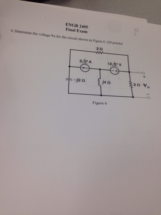 Solved Determine The Voltage V For The Circuit Shown In Chegg