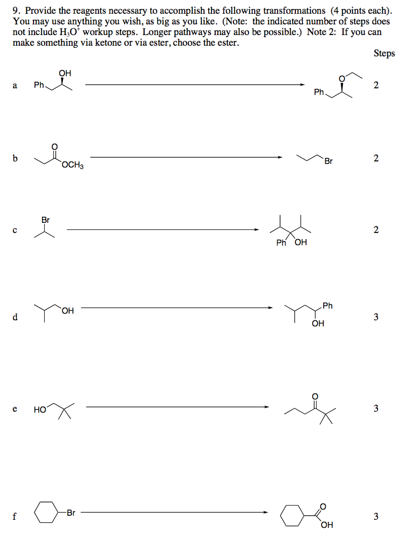 Solved: Provide The Reagents Necessary To Accomplish The F... | Chegg.com