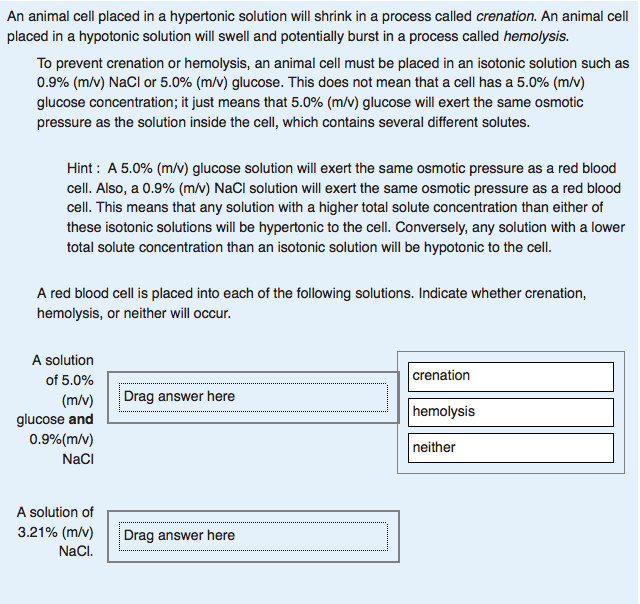 Solved: An Animal Cell Placed In A Hypertonic Solution Wil... | Chegg.com