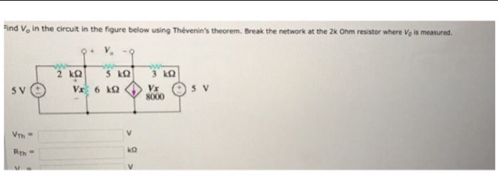 Solved Find V O In The Circuit In The Figure Below Using Chegg