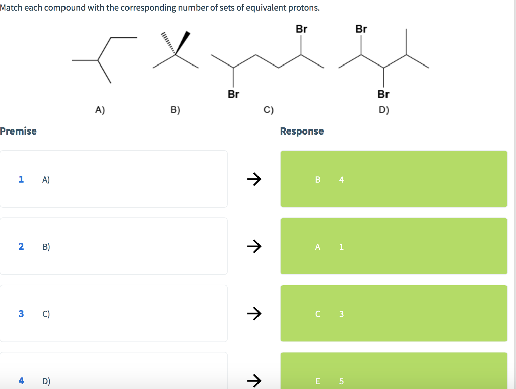 Solved Match Each Compound With The Corresponding Number Of Chegg