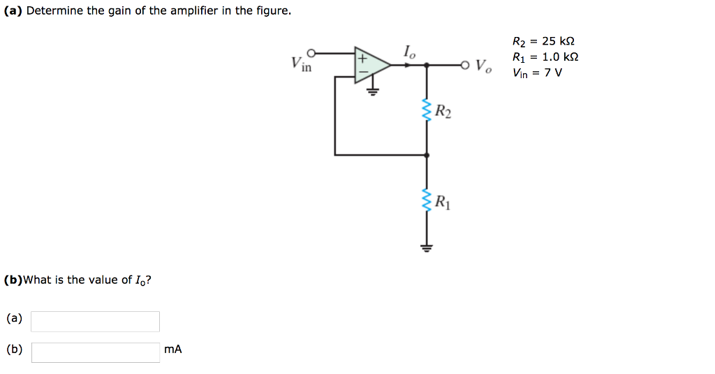 Solved A Determine The Gain Of The Amplifier In The Chegg