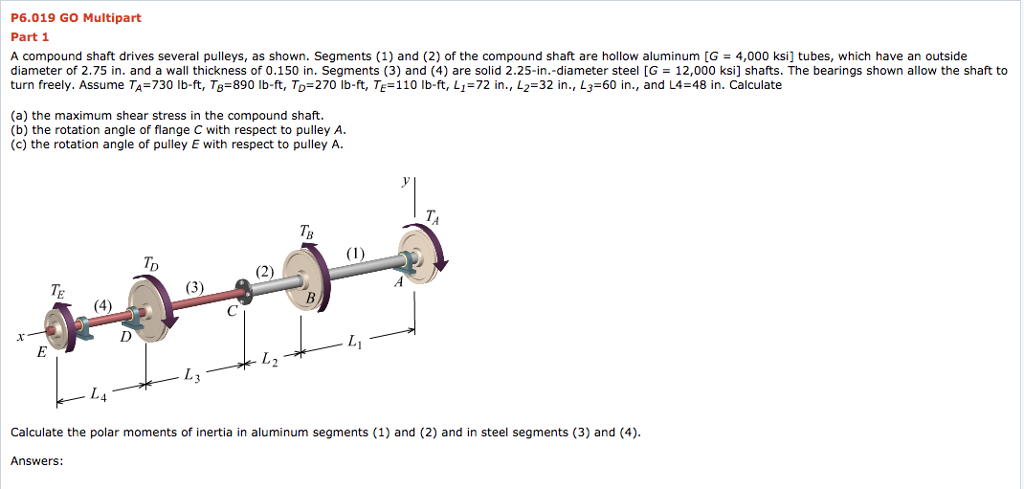 Solved P Go Multipart Part A Compound Shaft Drives Chegg