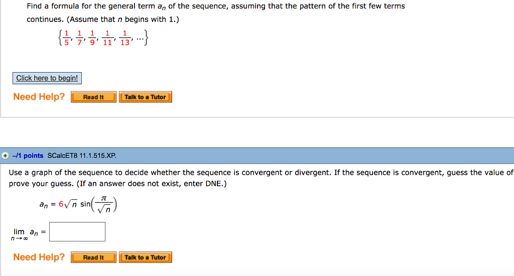 Solved Find A Formula For The General Term An Of The Chegg