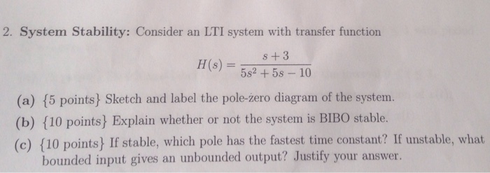 Solved Consider An LTI System With Transfer Function H S Chegg