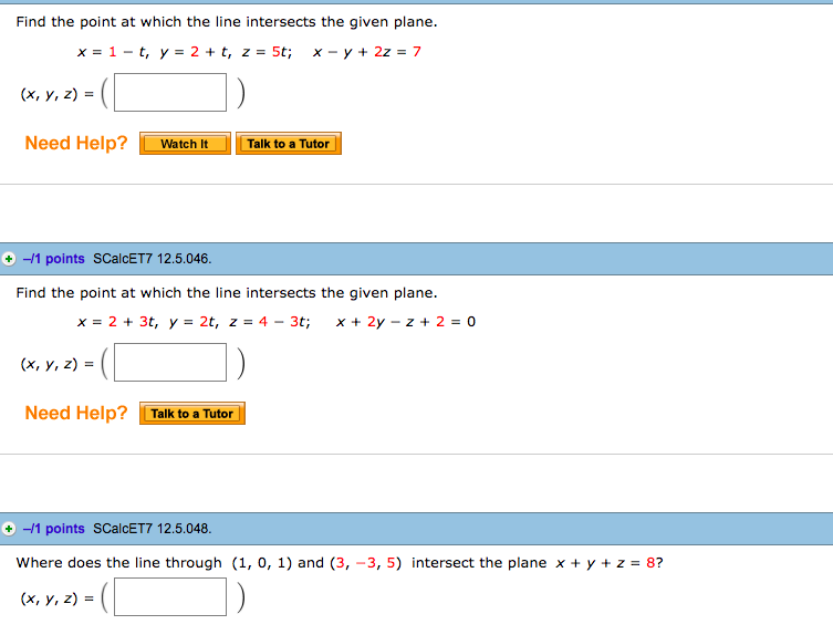 Solved Find An Equation Of The Plane The Plane Through The Chegg