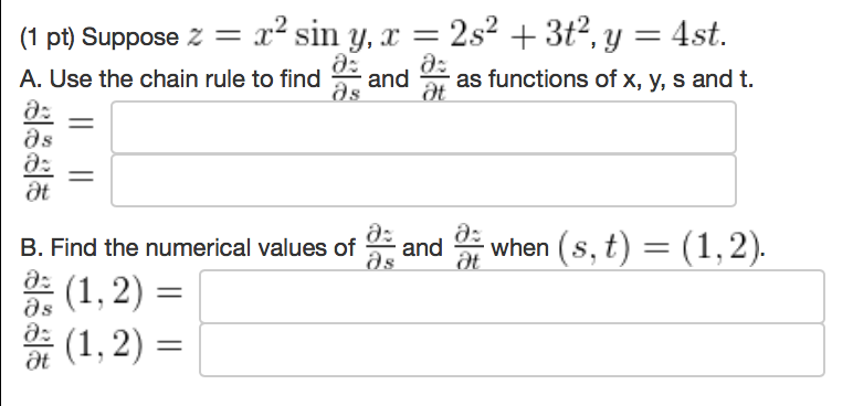 Solved Suppose Z X Sin Y X S T Y St Use Chegg