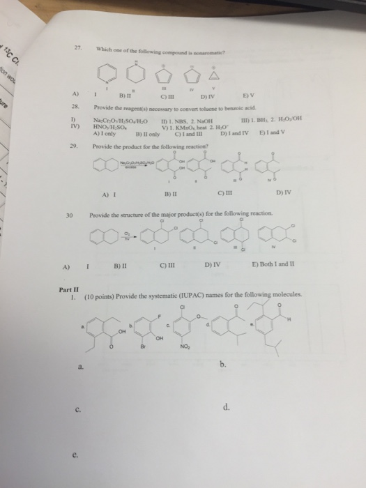 Solved Provide The Reagent S Necessary To Convert Toluene Chegg