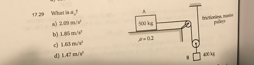 Solved What Is A A A 2 09 M S 2 B 1 85 M S 2 C 1 63 M Chegg Com