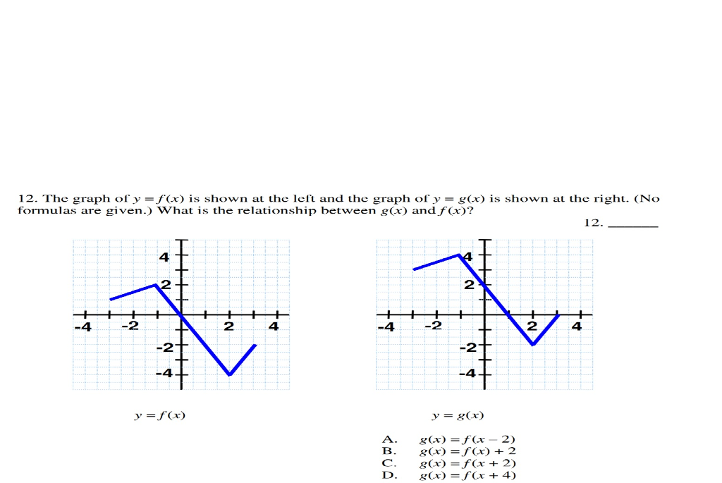 Solved 12 The Graph Of Y F X Is Shown At The Left And The Chegg Com