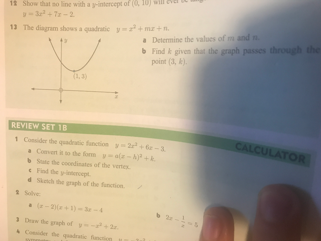 Solved 12 Show That No Line With A Y Intercept Of 0 10