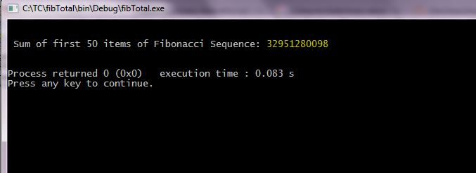 Question & Answer: Write a C program to add the first 50 items of Fibonacci Sequence 1, 1, 2, 3, 5, 8, 13, 21..................50th item..... 1