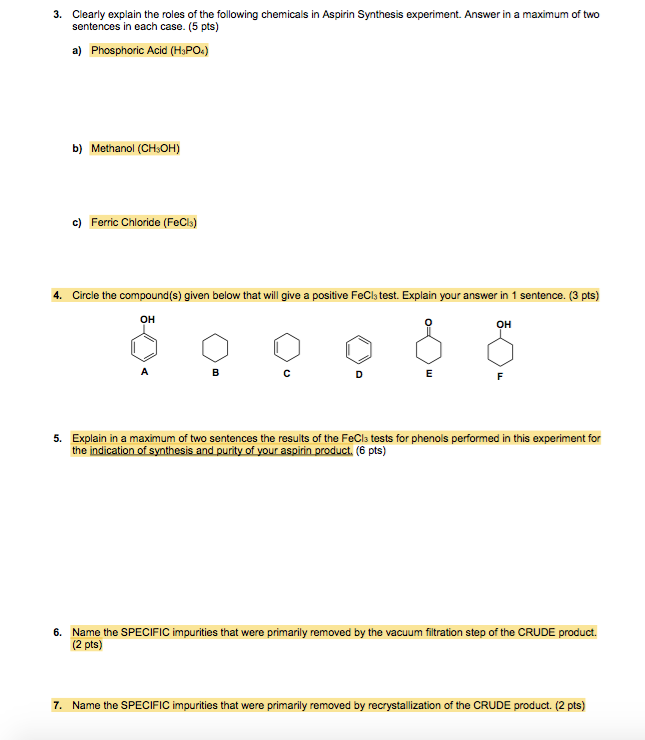 Solved Exp 9 Aspirin Synthesis Chm 235 S17 This Postla Chegg Com