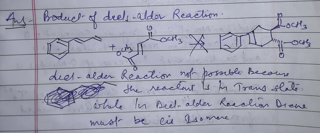 Question & Answer: What is the product for this diels alder reaction..... 1