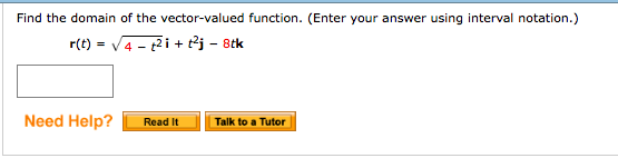 Solved Find The Domain Of The Vectorvalued Function. (En