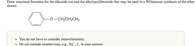 Solved Draw Structural Formulas For The Alkoxide Ion And