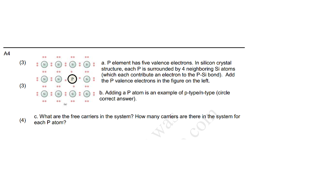 Solved A4 3 S A P Element Has Five Valence Electrons In Chegg Com