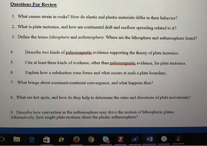 Solved What Causes Strain In Rocks How Do Elastic And Pl