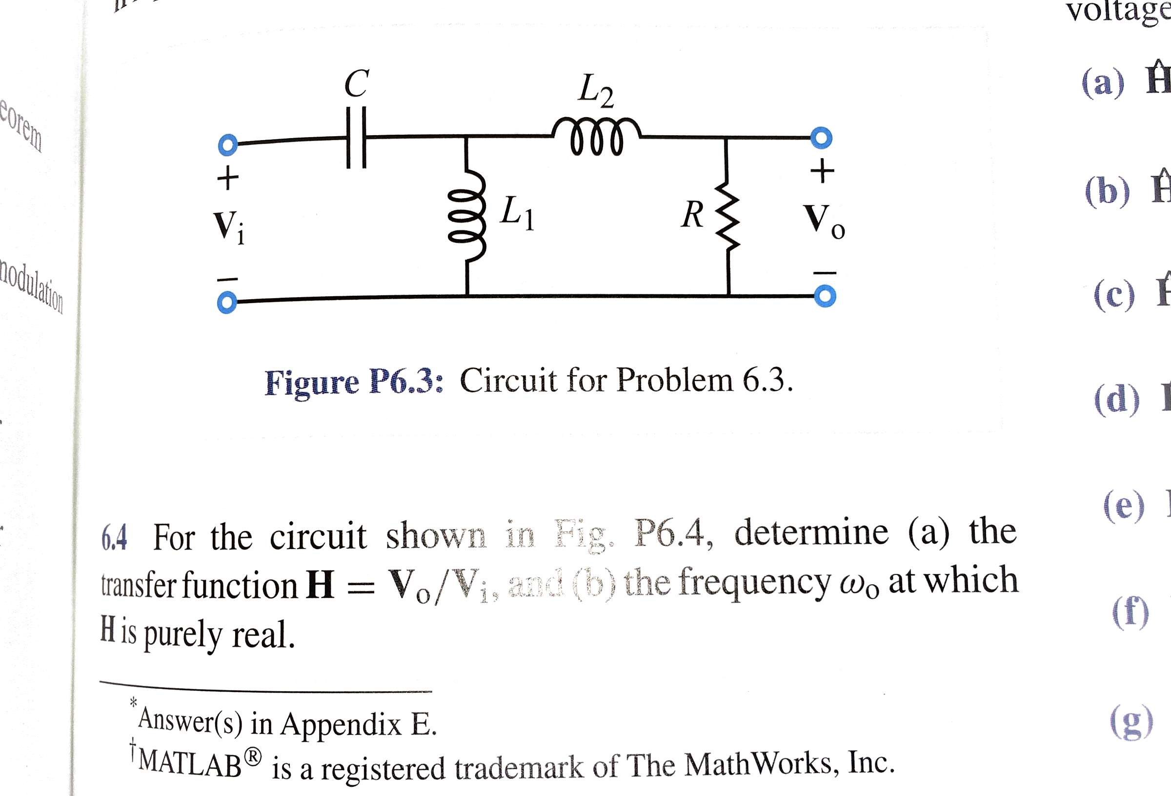 For The Circuit Shown In Fig P6 4 Determine A The Chegg Com