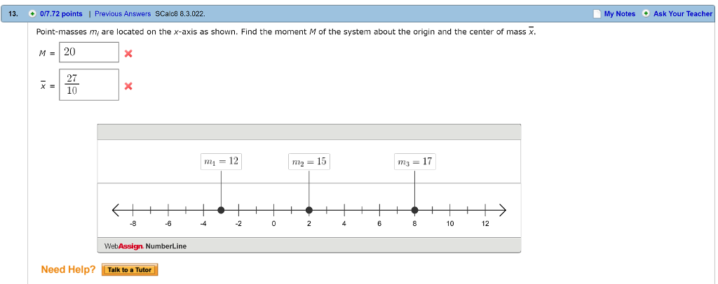 Point Masses Mi Are Located On The X Axis As Shown Chegg Com