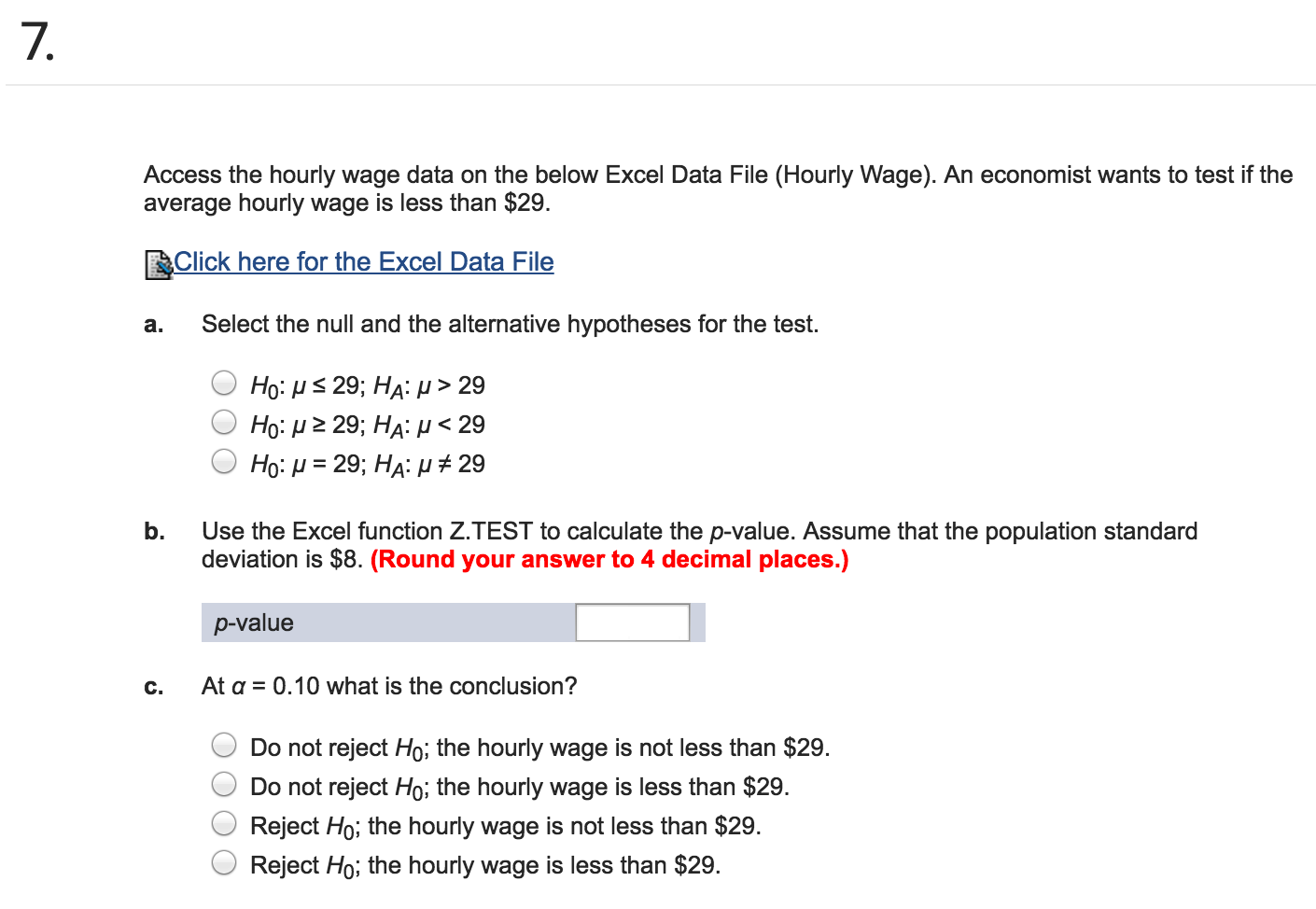 Access The Hourly Wage Data On The Below Excel Dat Chegg Com