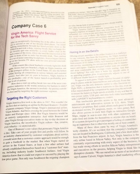 Virgin america target market image