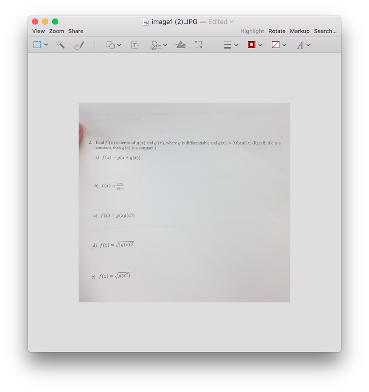 Solved Find F X In Terms Of G X And G X Where G Is Chegg Com