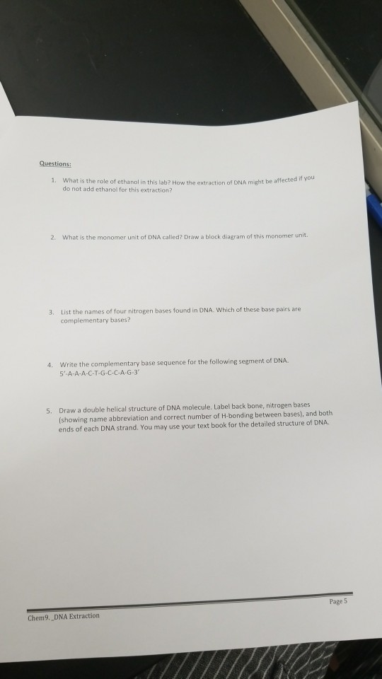 Of Role This The Ethanol ... In Lab? Solved: What Is E How The