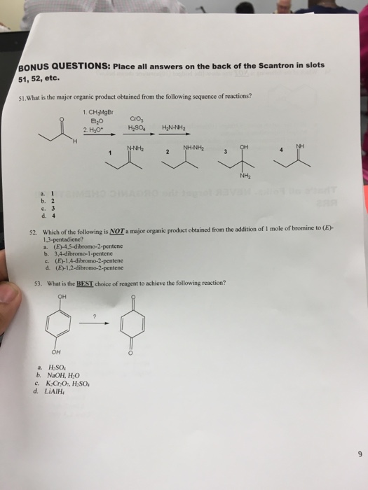 Solved What Is The Major Organic Product Obtained From Th