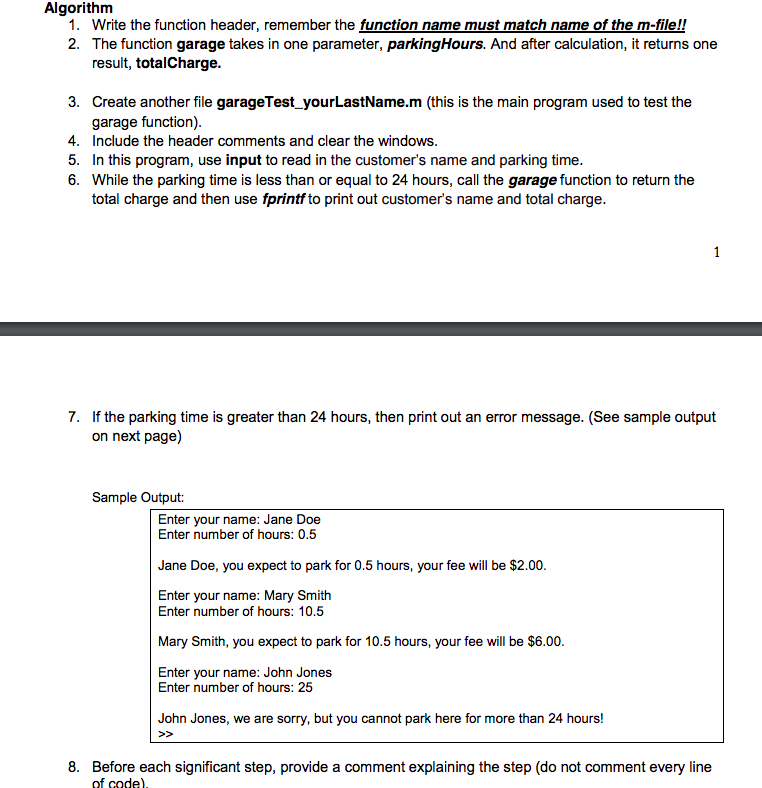 Solved Problem Statement A Parking Garage Charges A 2 00