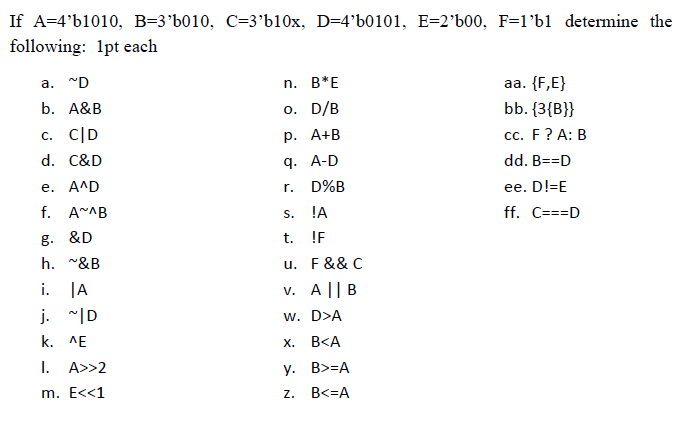 Solved If A 4 B1010 B 3 B010 Following Lpt Each C 3 B1 Chegg Com