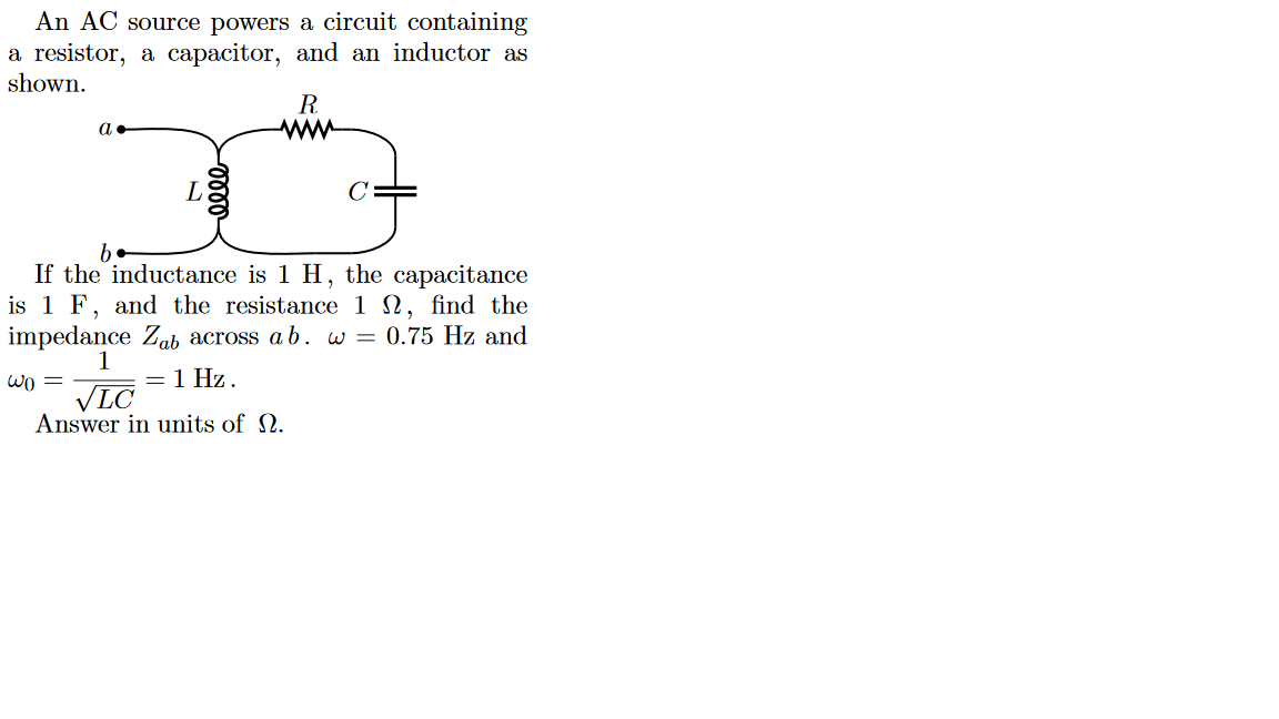 solved an ac source powers a circuit containing a resisto rc series circuit ac circuit with resistor, inductor and