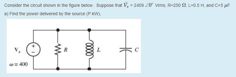 Solved Consider The Circuit Shown In The Figure Below Su Chegg Com