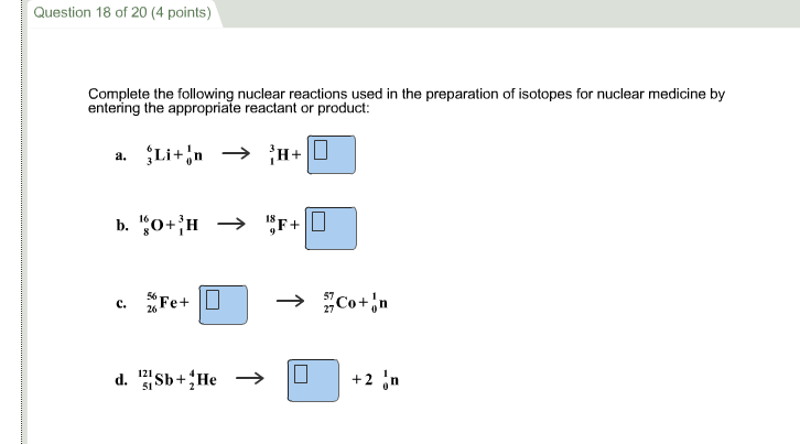 Solved Complete The Following Nuclear Reactions Used In The Chegg Com