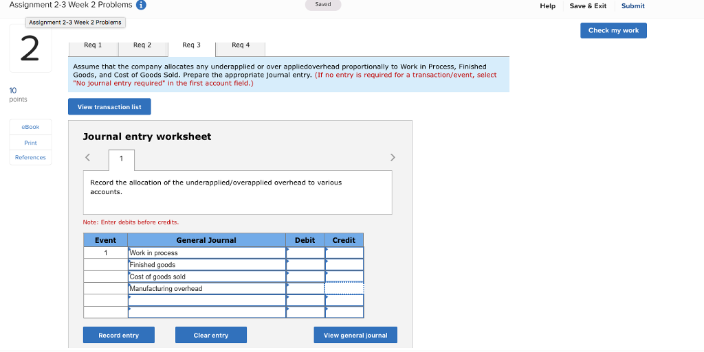 Solved: Problem 3-12 Predetermined Overhead Rate; Disposin ...