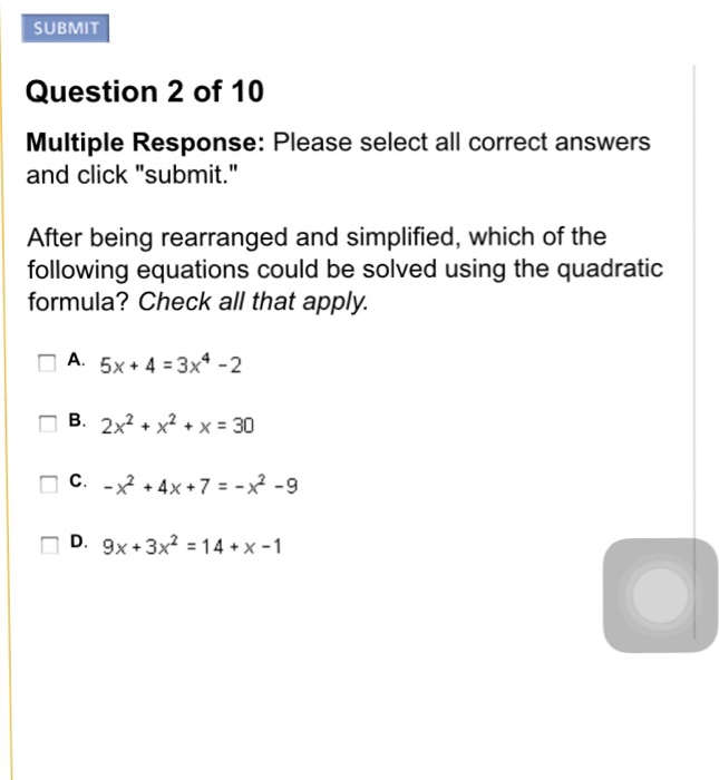 After Being Rearranged And Simplified Which Of The Chegg 