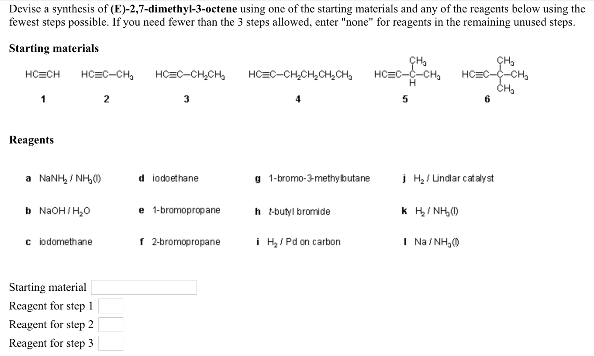 Solved Devise A Synthesis Of E 2 7 Dimethyl 3 Octene Us Chegg Com