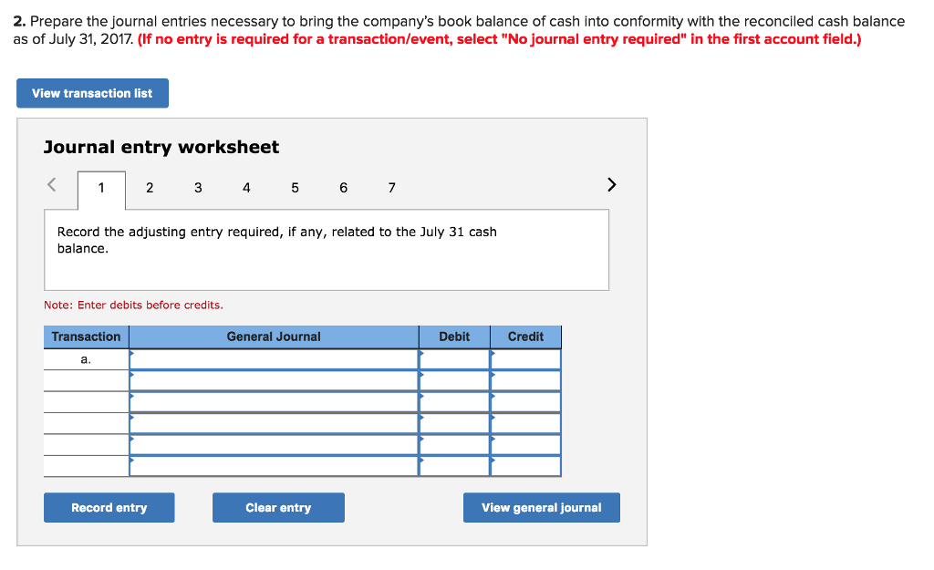 Required Information The Following Information Chegg 