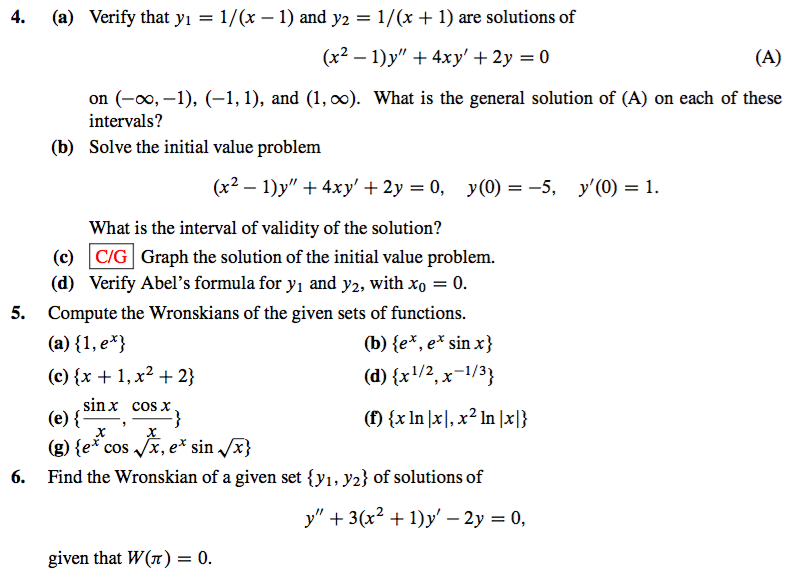 Solved Verify That Y 1 1 X 1 And Y 2 1 X 1 Are Chegg Com