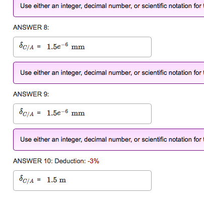 Solved Answer 6 A 1 510 6 Mm Use Either An Integer Chegg Com