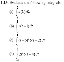 1.13 Evaluate the following integrals: (b) )dt (c) (t-6)(t -2)dt