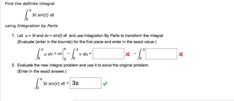 Let U 3t And Dv Sin T Dt And Use Integration Chegg 