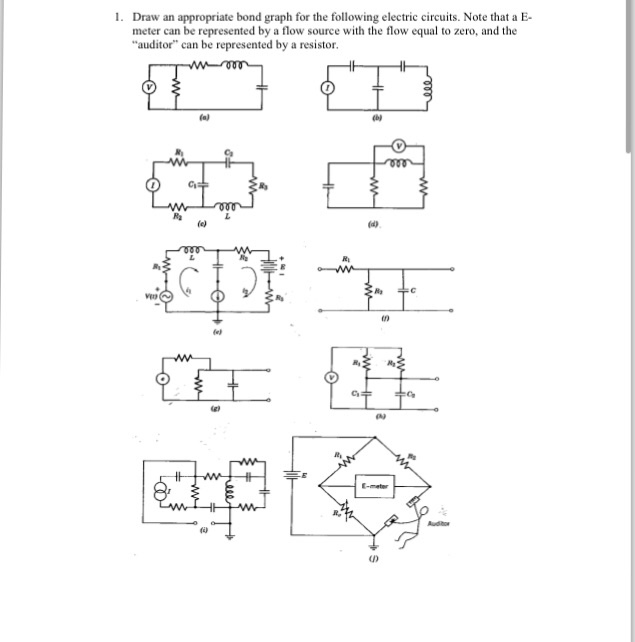 Solved Draw An Appropriate Bond Graph For The Following E Chegg Com