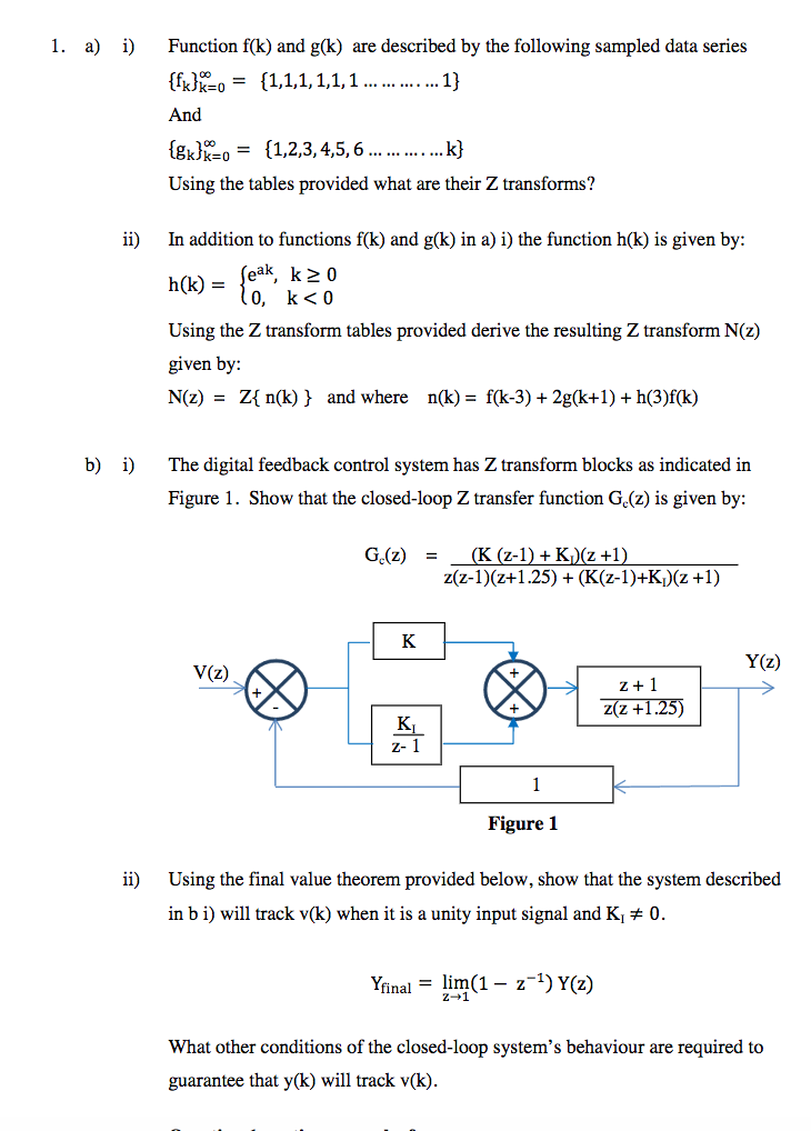 Solved 1 A I Function F K And G K Are Described By T Chegg Com