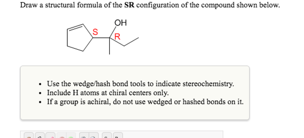 Solved Draw A Structural Formula Of The Sr Configuration Chegg Com