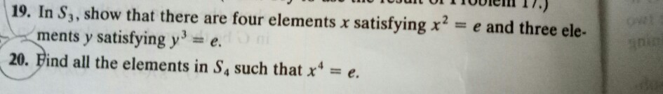 In S 3 Show That There Are Four Elements X Satisfying Chegg Com