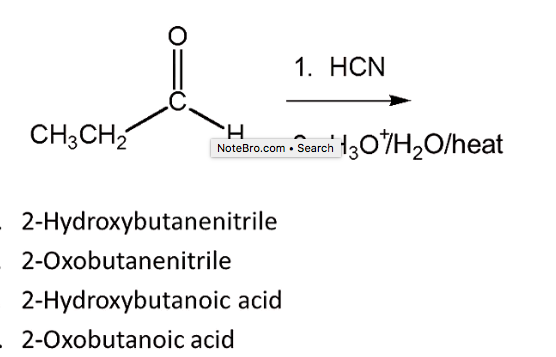 Ch3 ch2 ch2 ch3. Ch3ch=o + HCN. 2-Bromo-3-hydroxybutanoic acid. Ch3cooh HCN. Ch Ch HCN.