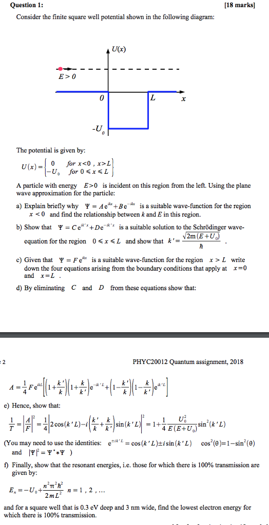 Solved Question 1 18 Marks Consider The Finite Square W Chegg Com