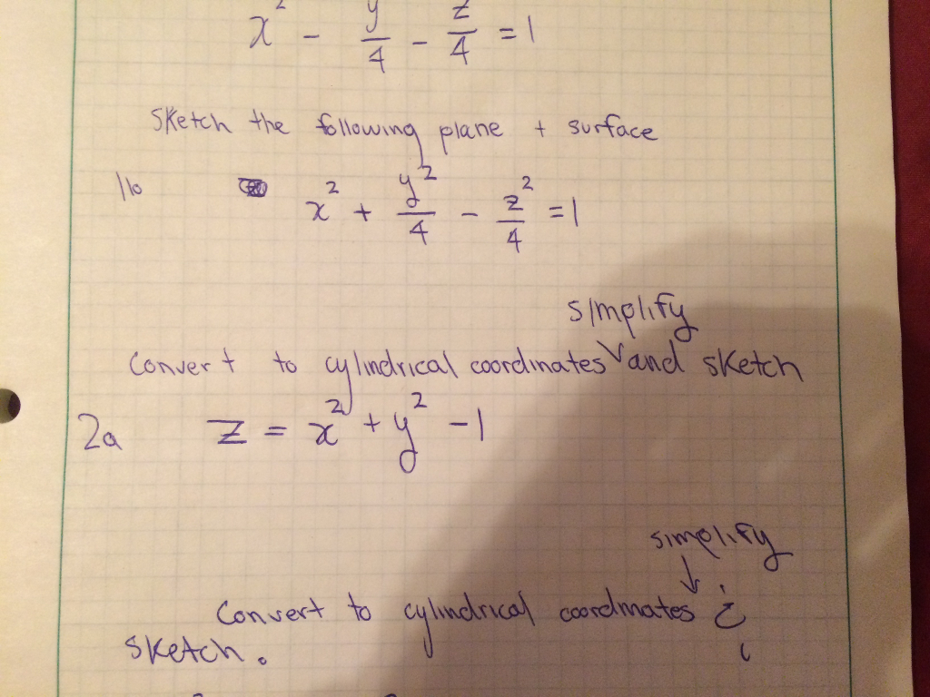 Solved Sketch The Following Plane ger Surface X 2 Chegg Com